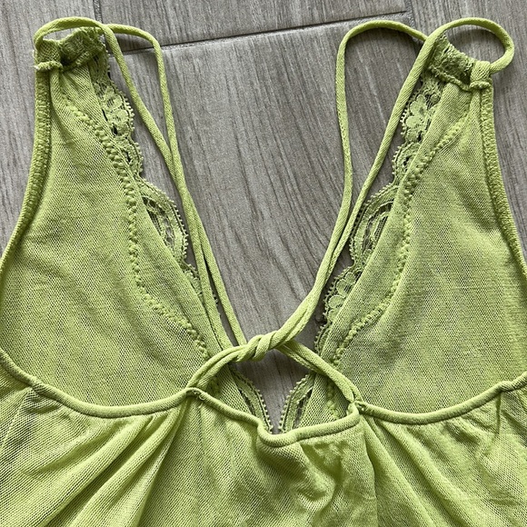 Only Hearts Lime Green Mesh Top With Twist Detail - Picture 7 of 8
